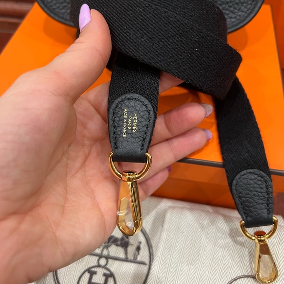 BNIB Hermès Black Mini Evelyne II TPM 16 Taurillon Clemence Gold Hardware 2023 - Picture 14 of 17